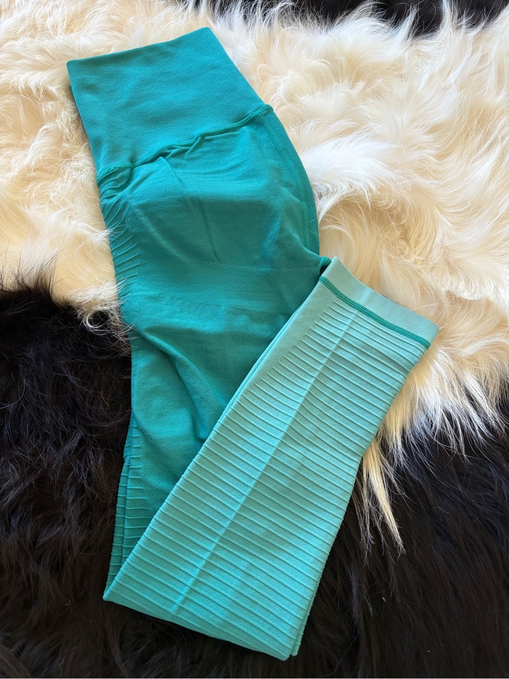 Women’s Ribbed Stretch Leggings - Teal